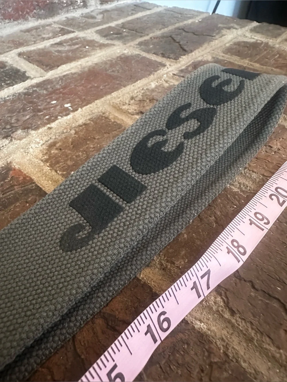 VTG Diesel Canvas Grommet Belt Leather Trim Y2K Utility